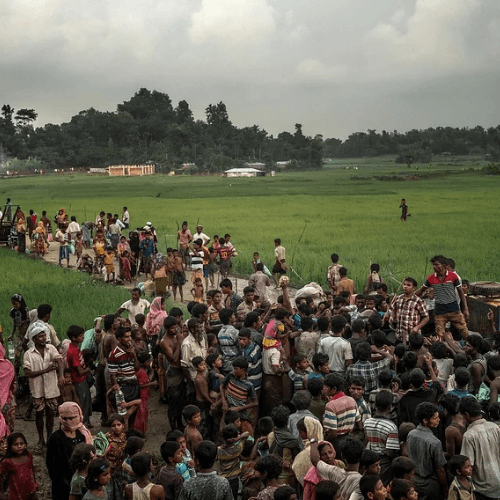 Thousands of orphaned children are crossing to Bangladesh