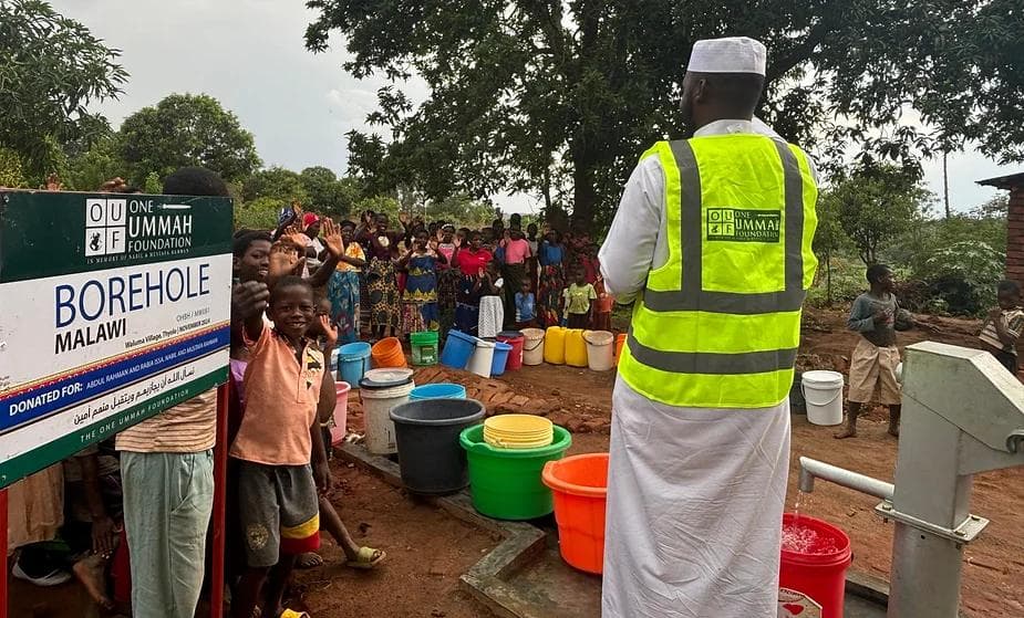 borehole in malawi from one ummah foundation